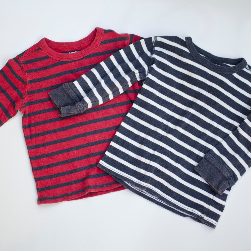 Baby Boy GAP striped long-sleeve T-shirts 18-24 MO